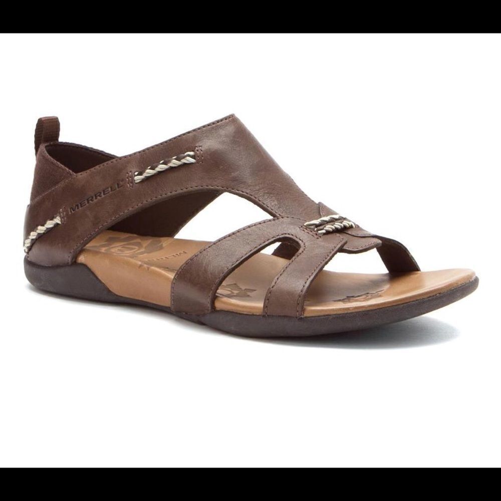 Merrell flaxen expresso sandals sz 7